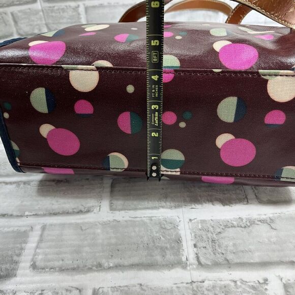 Fossil KeyPer Total Eclipse  Purple Coated  PVC Tote Bag Purse - Picture 9 of 15